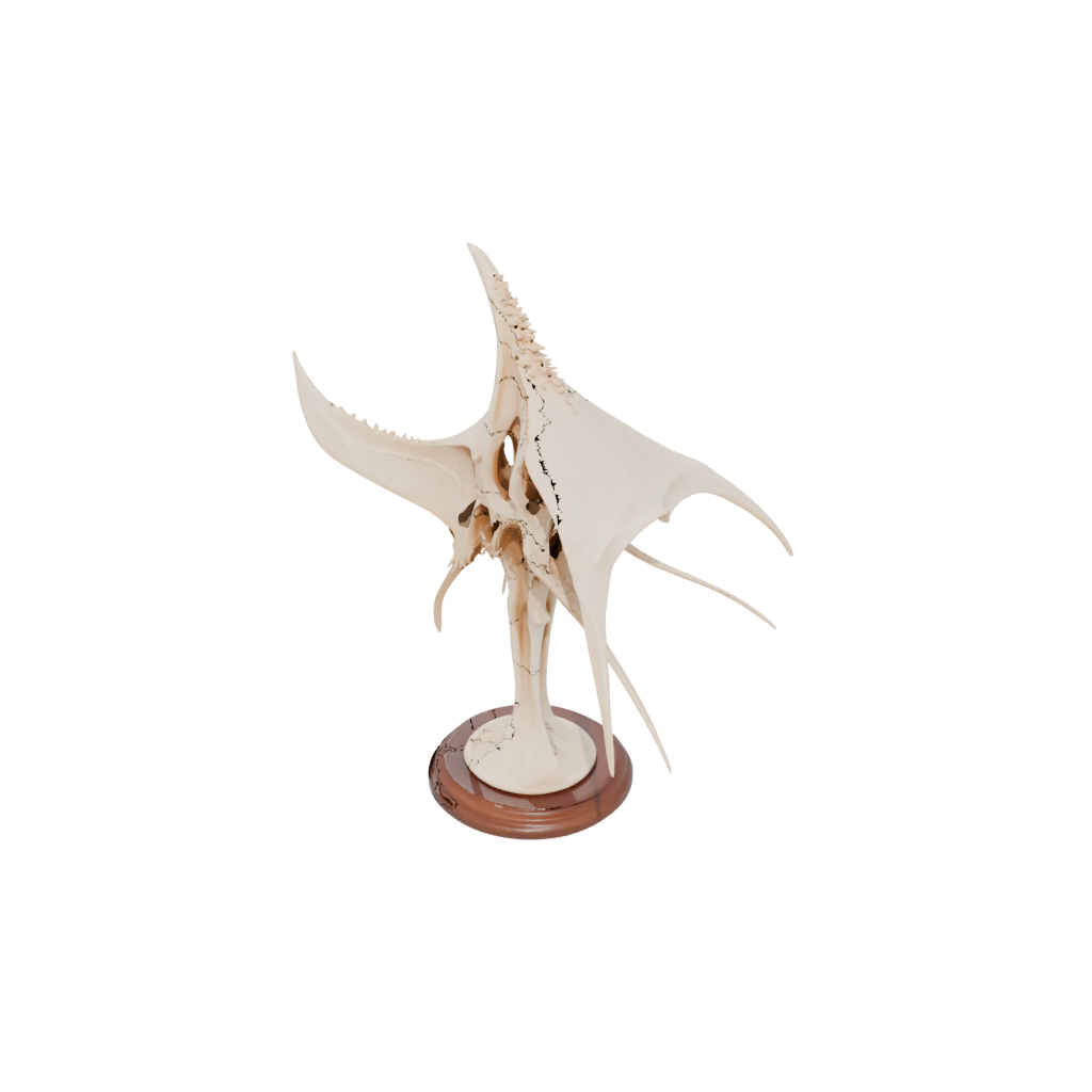 Woodgrain Skeleton Flexi Manta Ray
