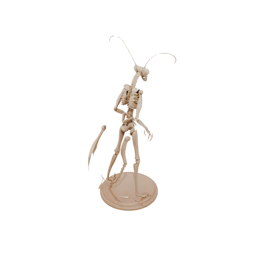Woodgrain Skeleton Flexi Praying Mantis
