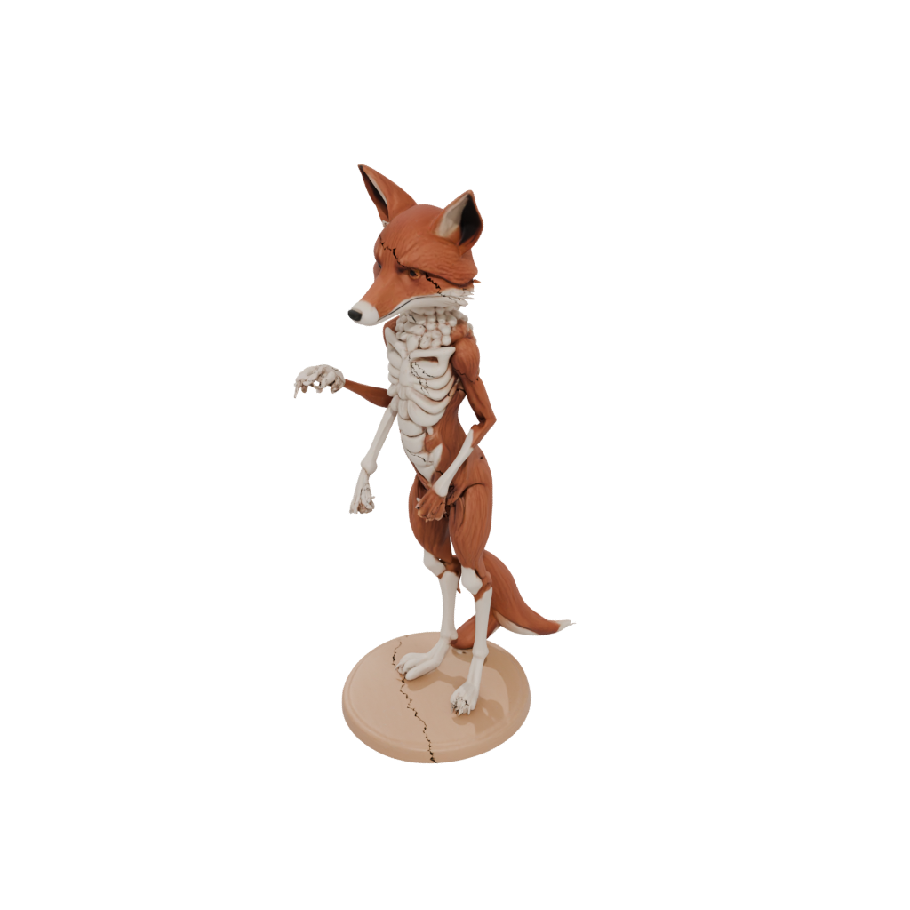 Woodgrain Skeleton Flexi Red Fox