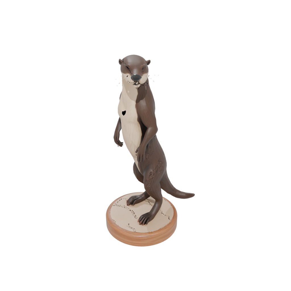 Woodgrain Skeleton Flexi River Otter