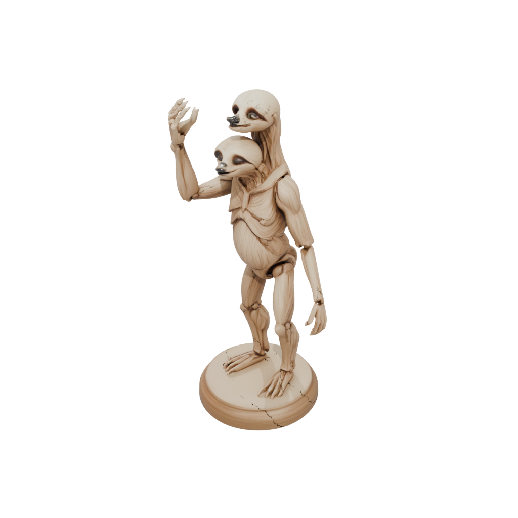 Woodgrain Skeleton Flexi Sloth