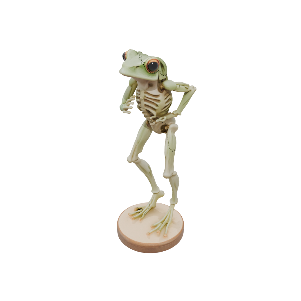Woodgrain Skeleton Flexi Tree Frog