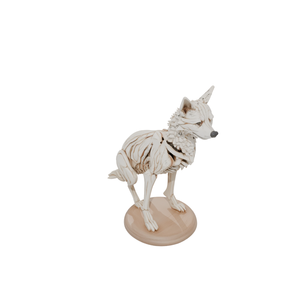 Woodgrain Skeleton Flexi Wolf Pup