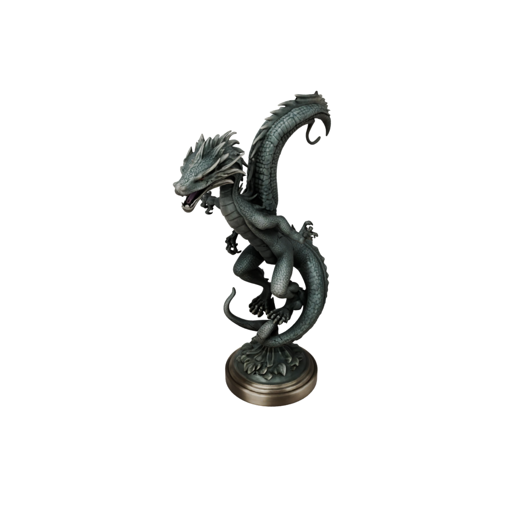 Bronze Bust Basilisk Serpent