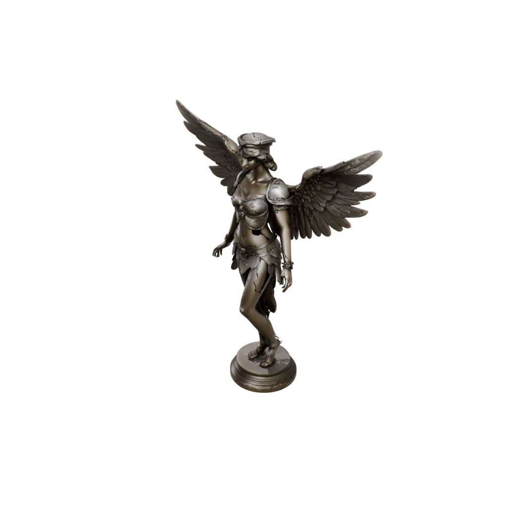 Bronze Bust Celestial Angel Warrior