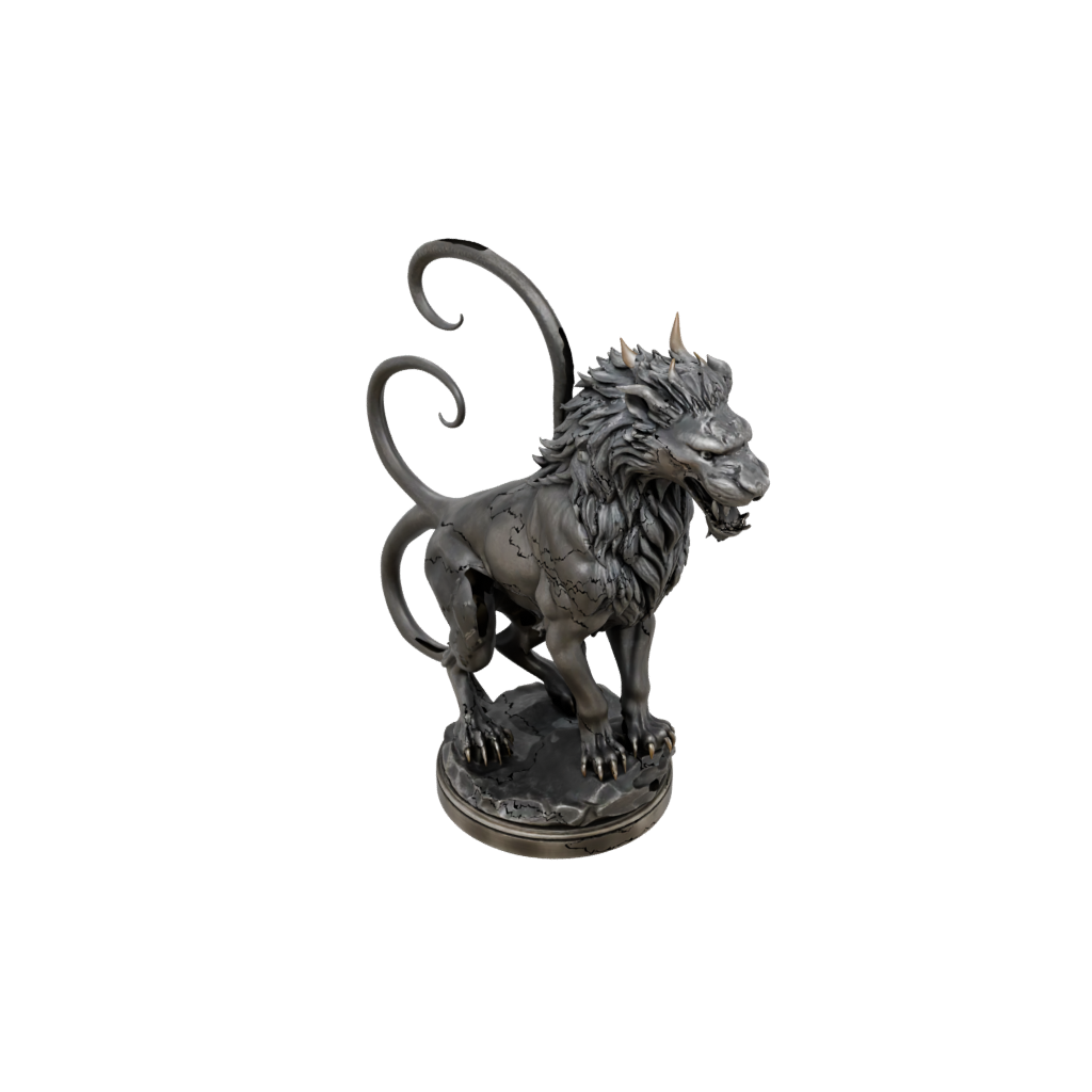 Bronze Bust Chimera Beast
