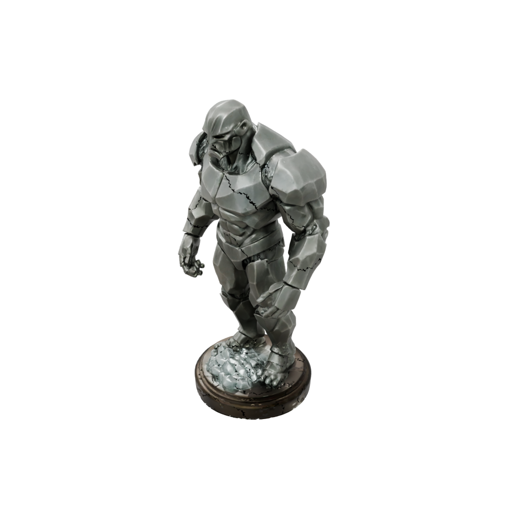 Bronze Bust Crystal Golem