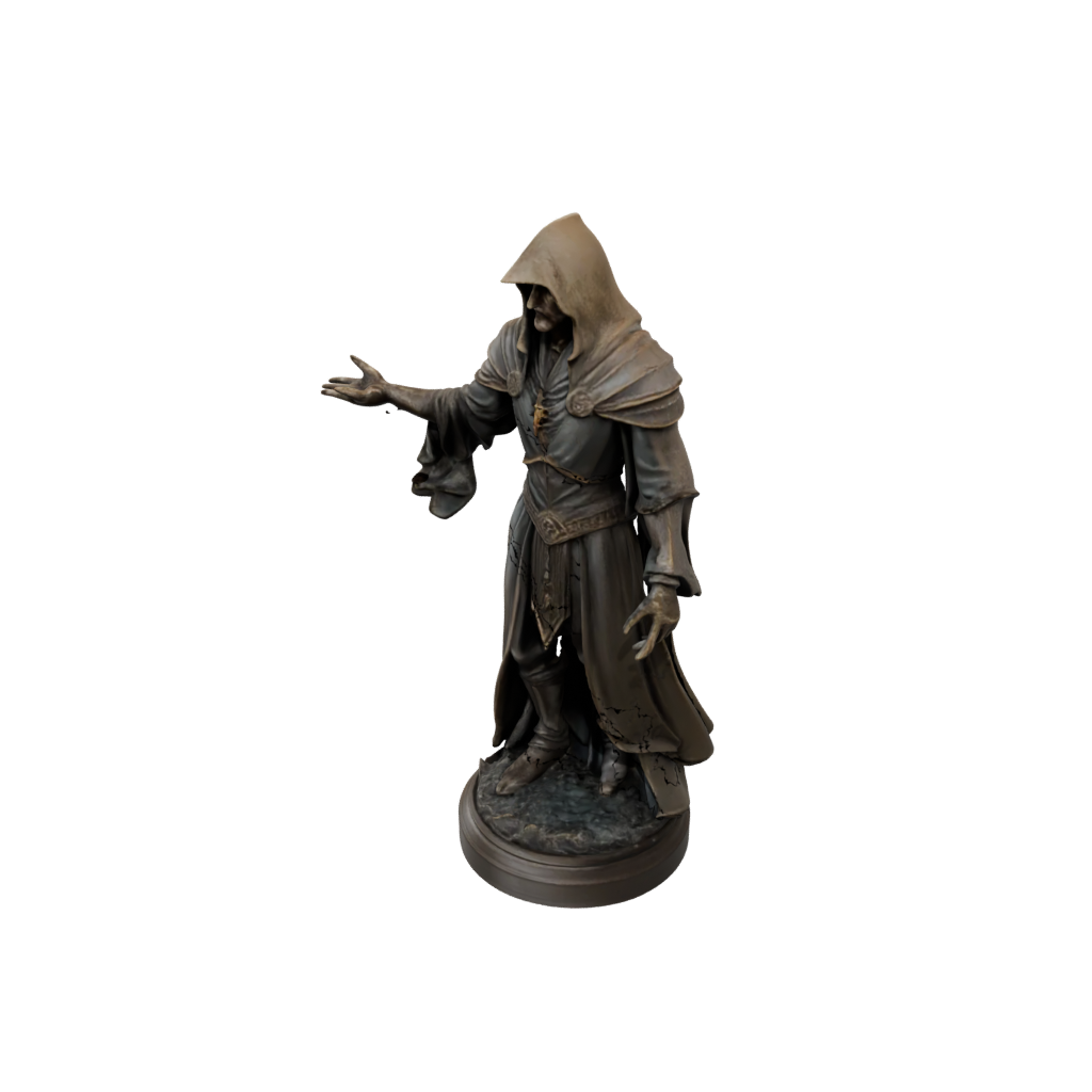 Bronze Bust Dark Sorcerer Figurine