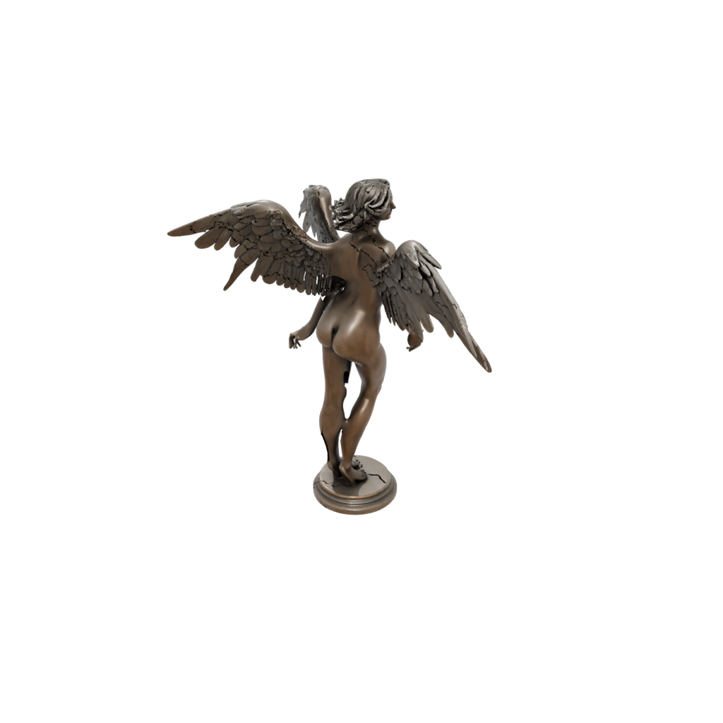 Bronze Bust Fallen Angel