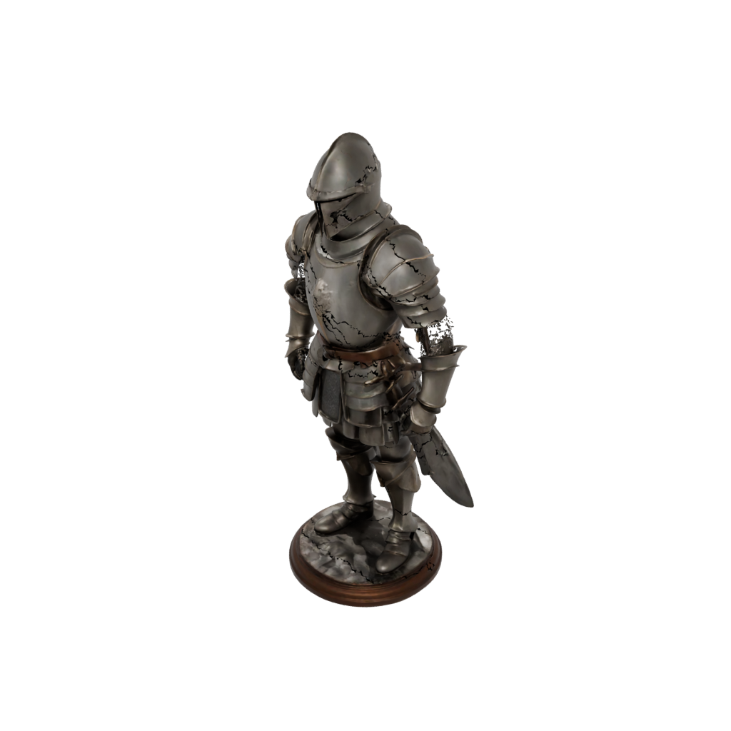 Bronze Bust Medieval Knight Statue
