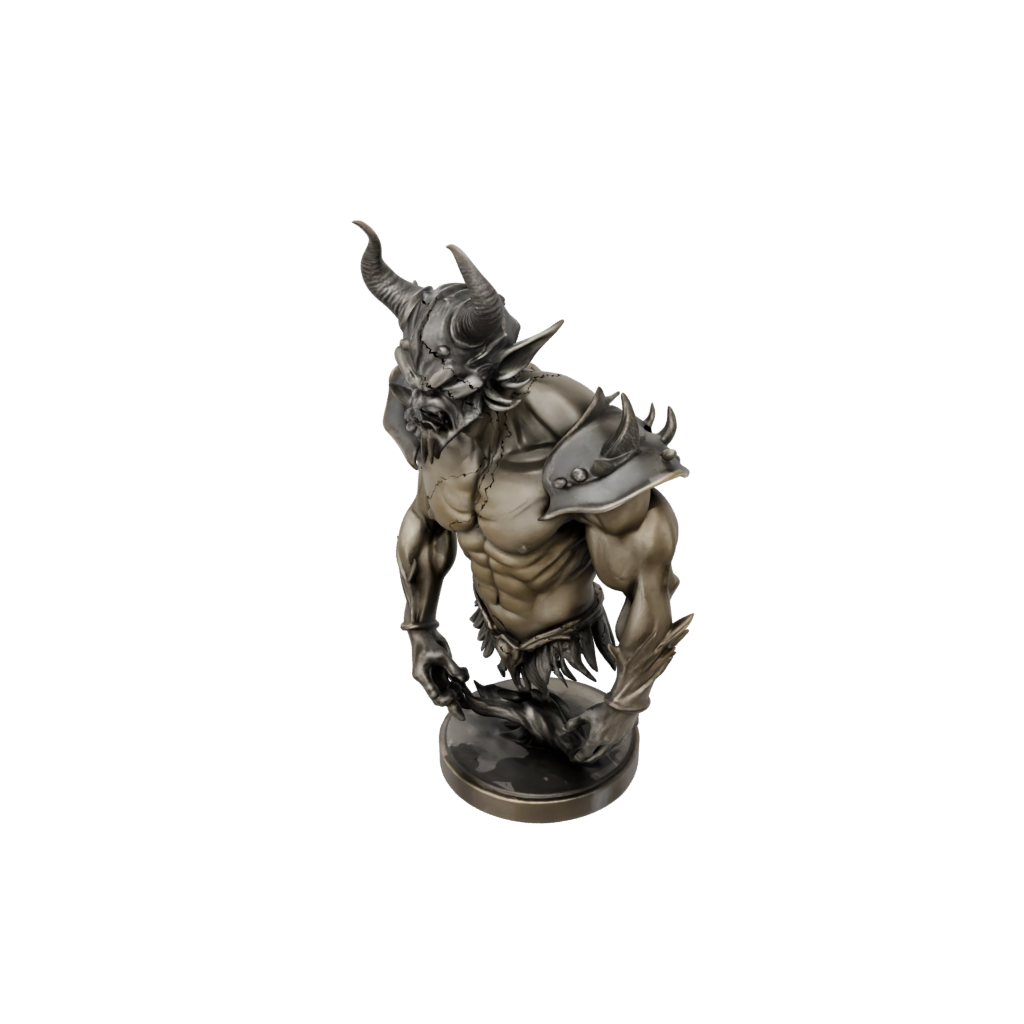 Bronze Bust Oni Demon