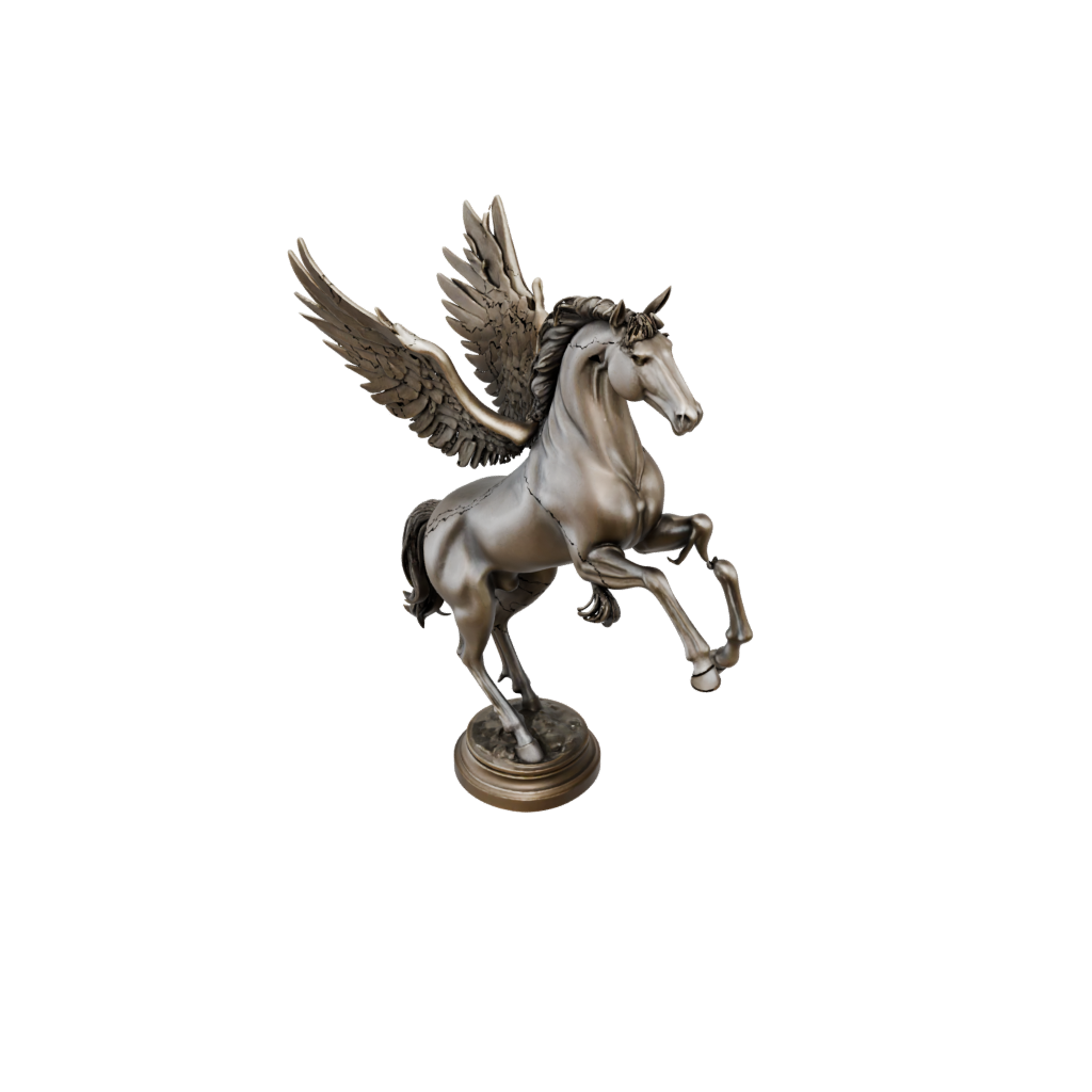 Bronze Bust Pegasus Rearing