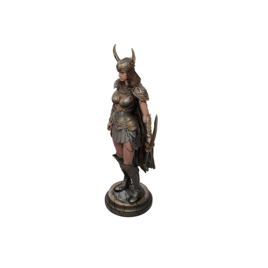 Bronze Bust Valkyrie Warrior Figure