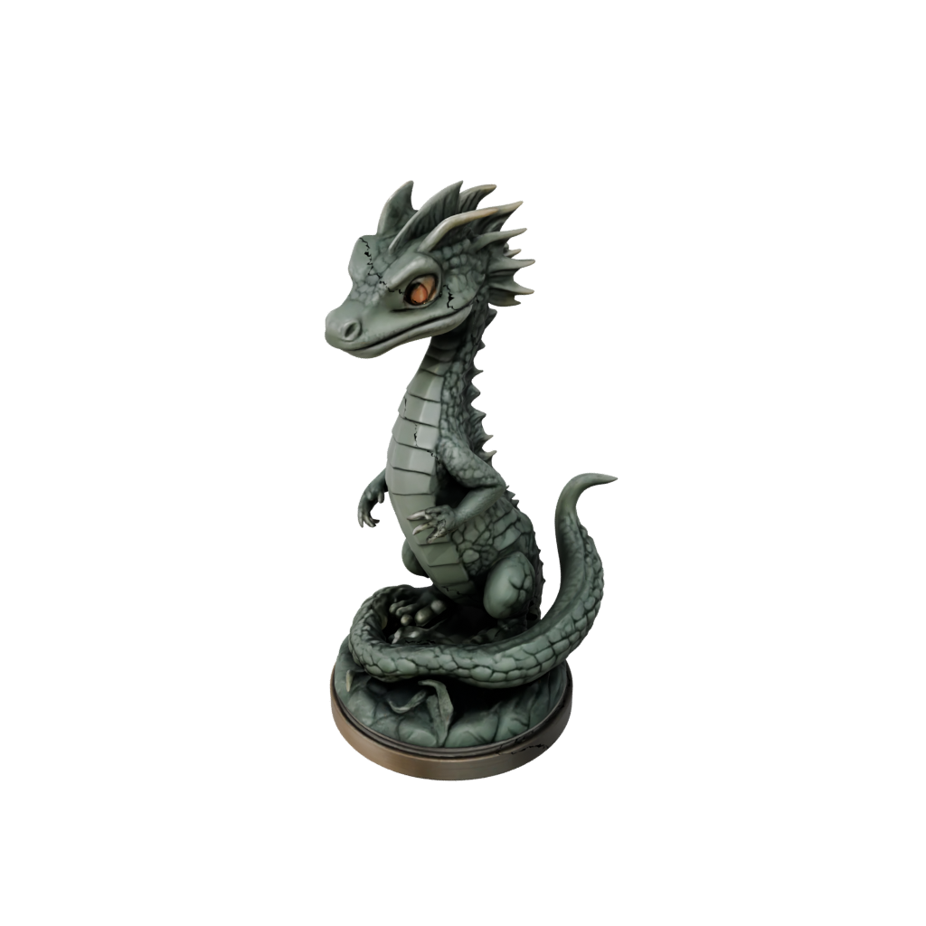 Bronze Chibi Basilisk Serpent