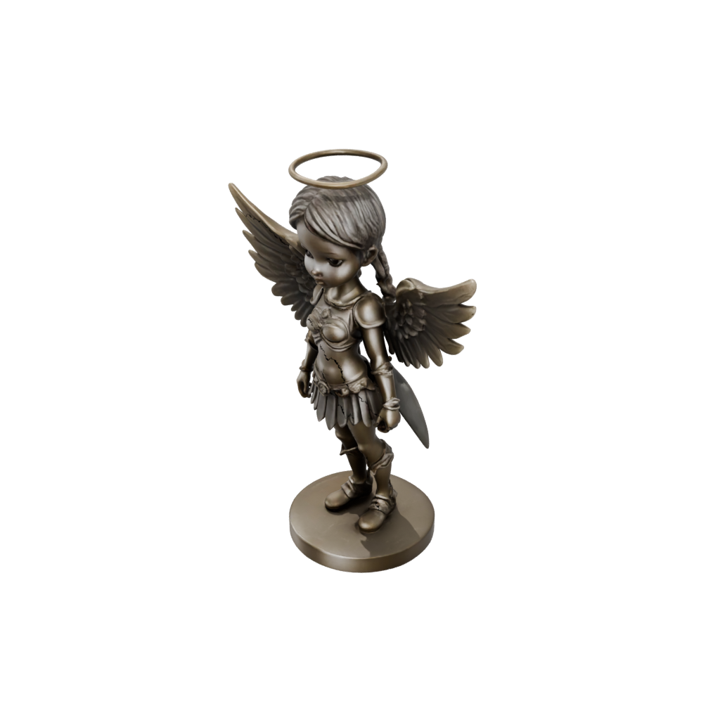 Bronze Chibi Celestial Angel Warrior