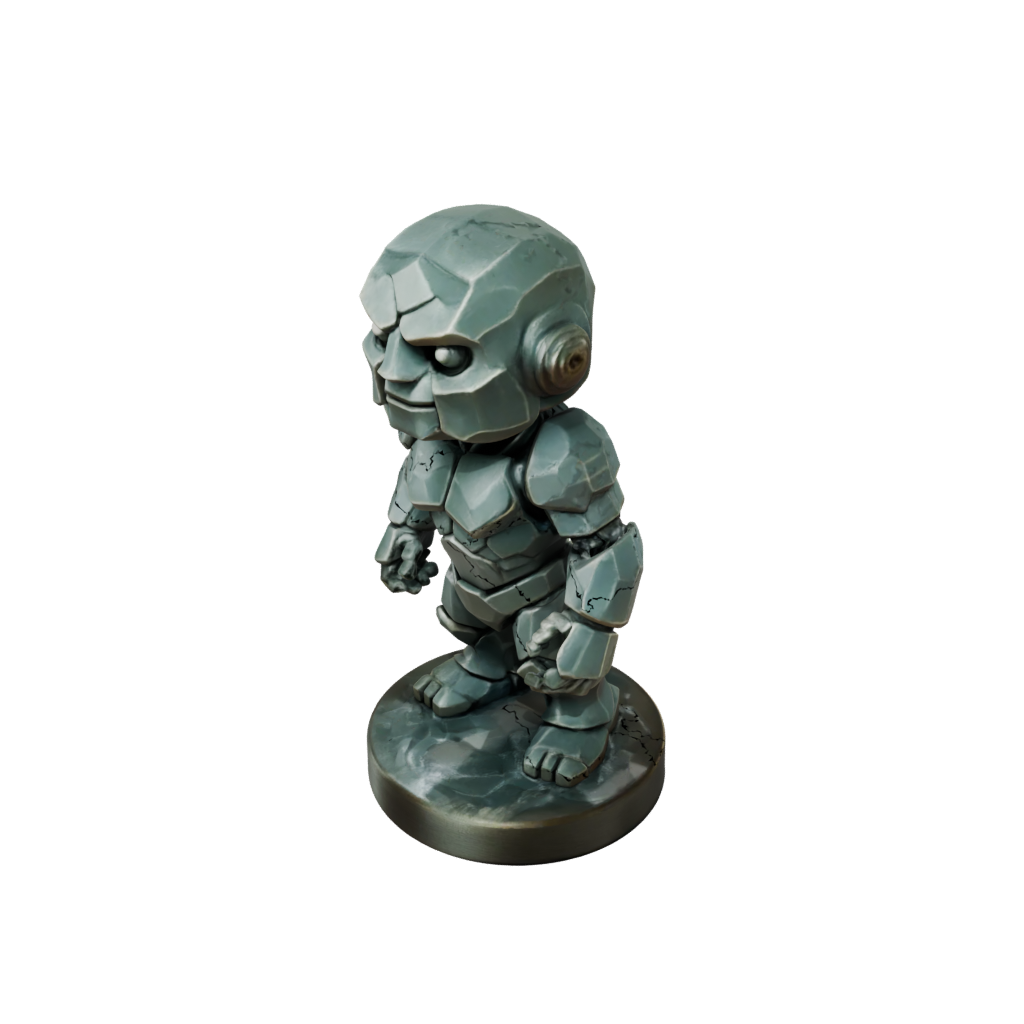 Bronze Chibi Crystal Golem