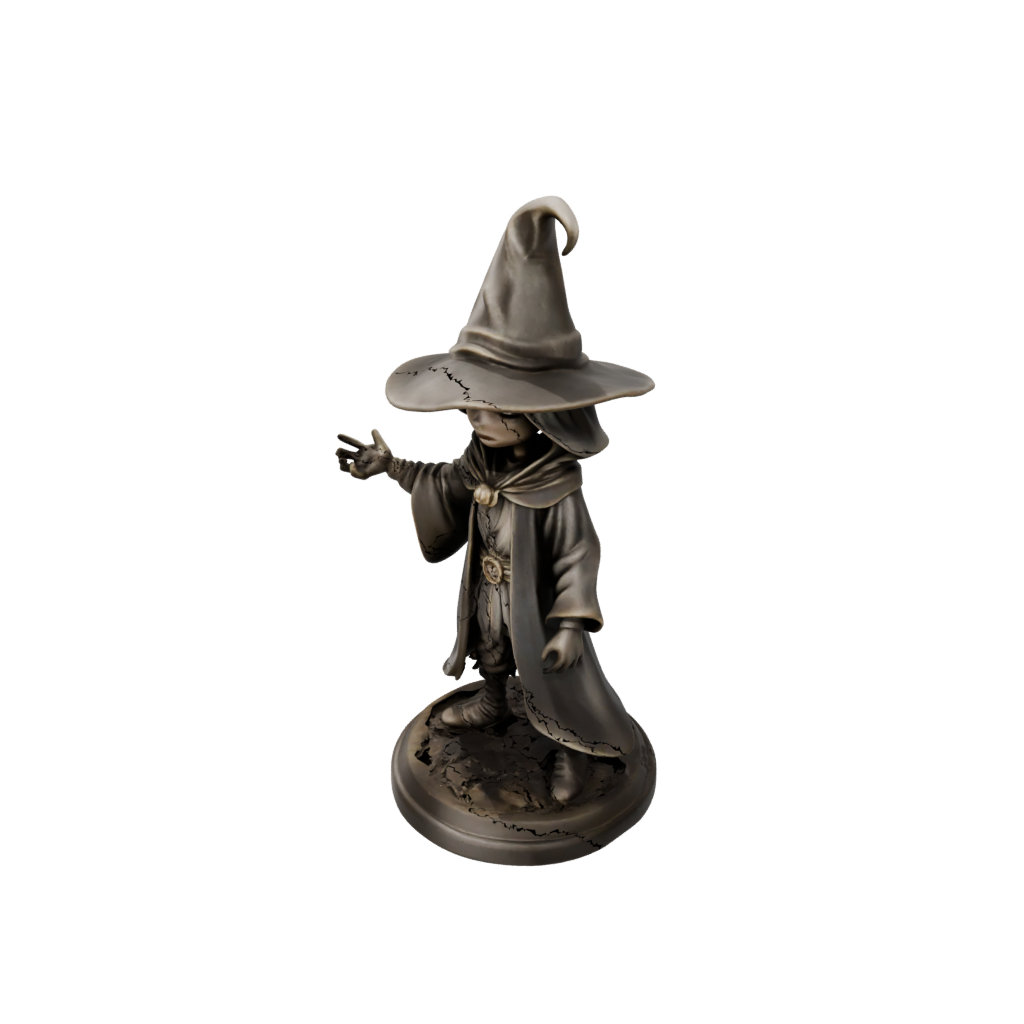 Bronze Chibi Dark Sorcerer Figurine