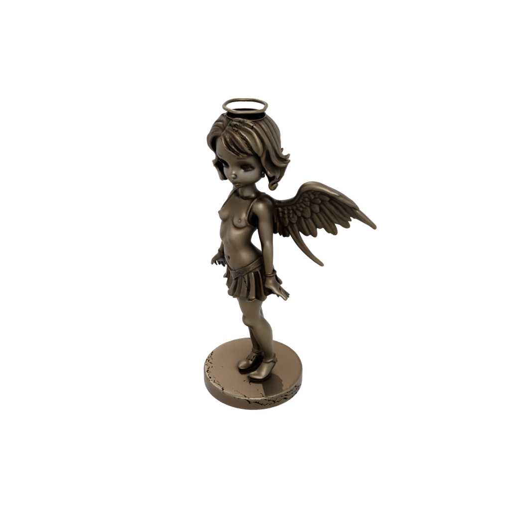 Bronze Chibi Fallen Angel