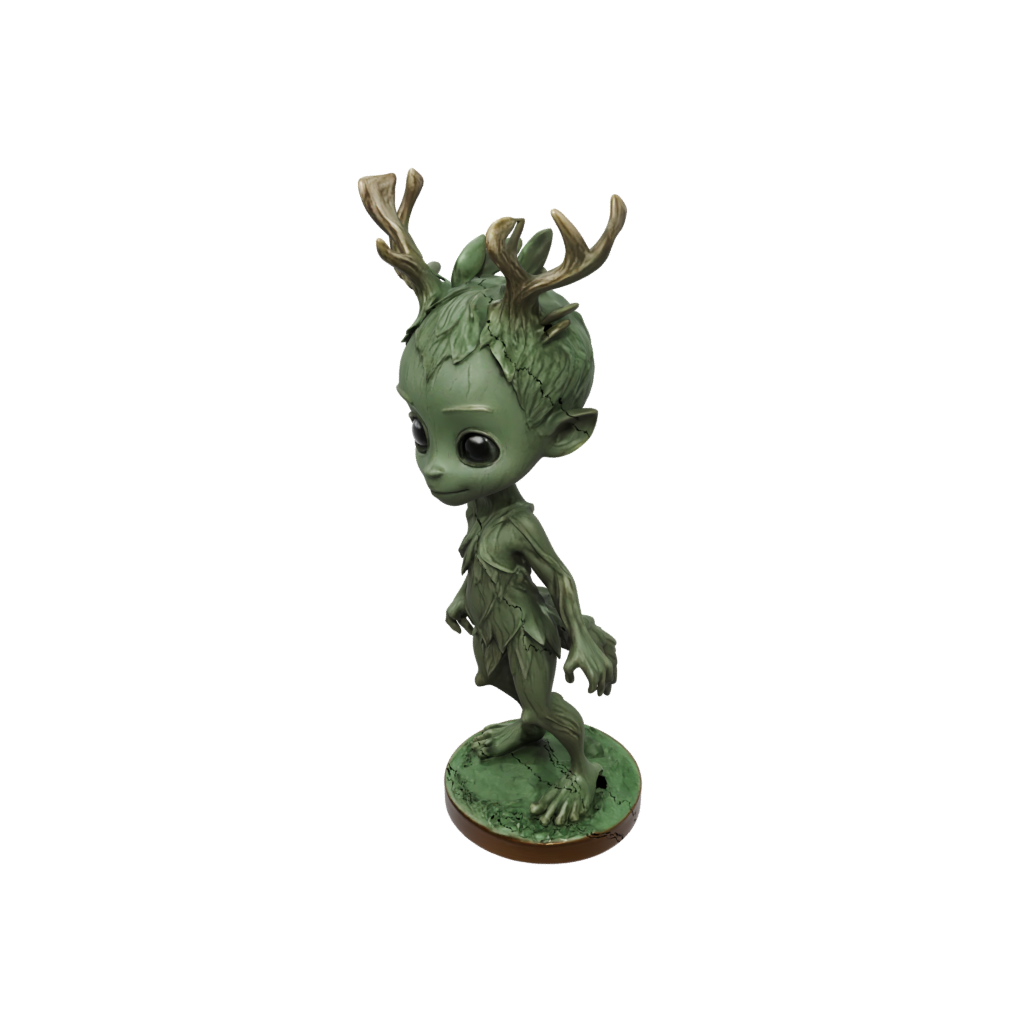 Bronze Chibi Forest Spirit Ent