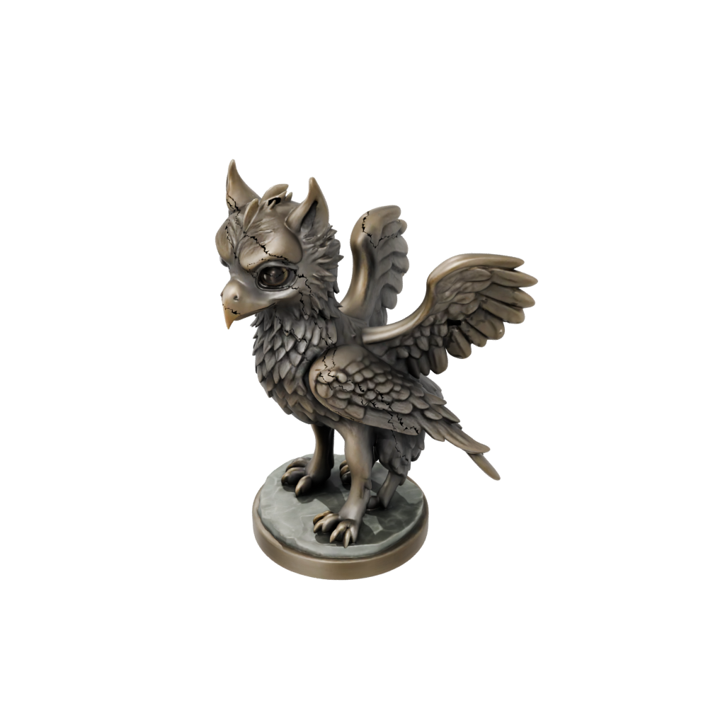 Bronze Chibi Griffin Statue