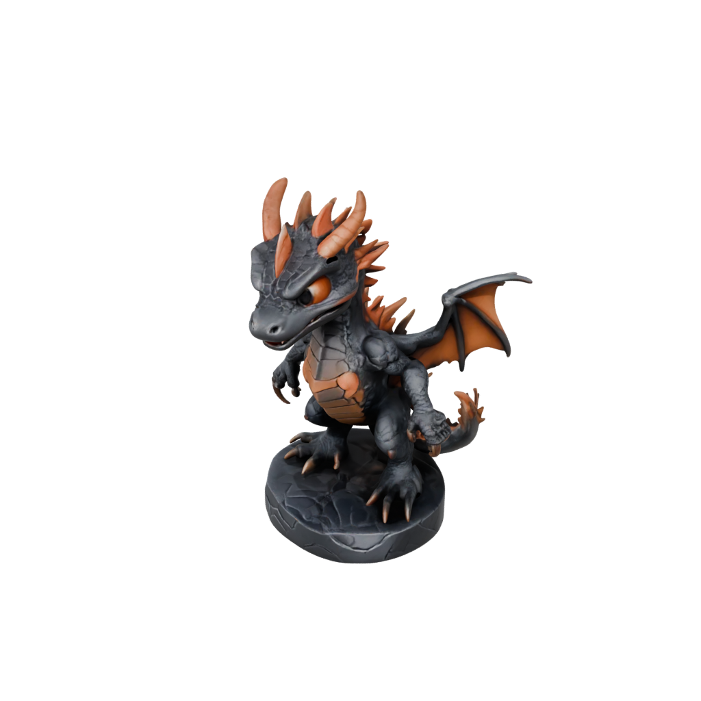 Bronze Chibi Lava Drake