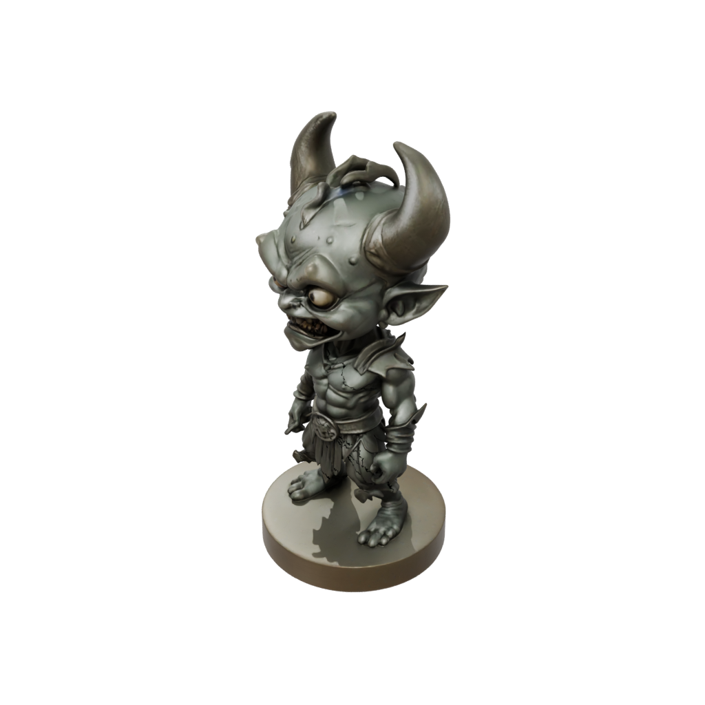 Bronze Chibi Oni Demon