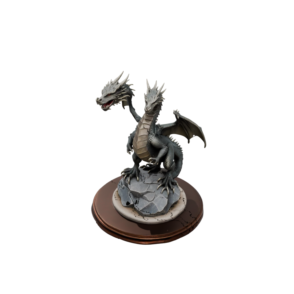 Bronze Scene Ancient Dragon Perched On Rocks