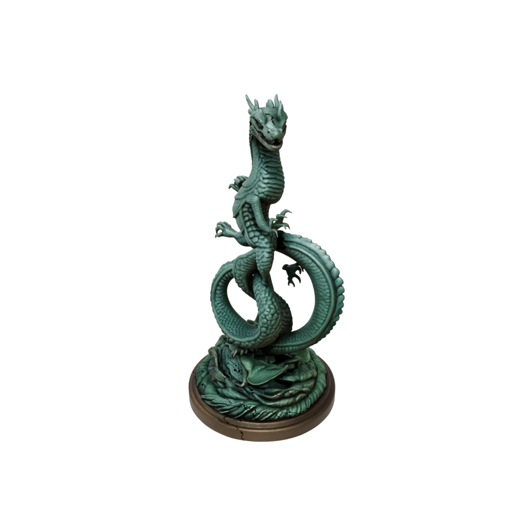 Bronze Scene Basilisk Serpent