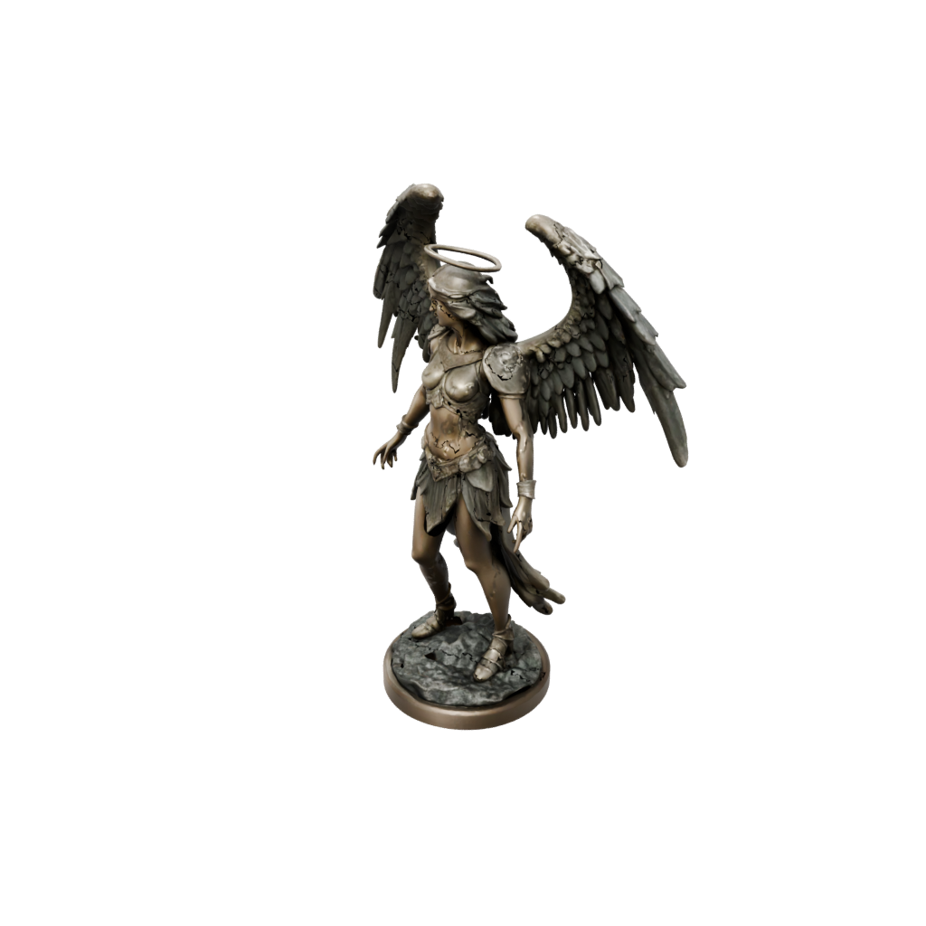 Bronze Scene Celestial Angel Warrior