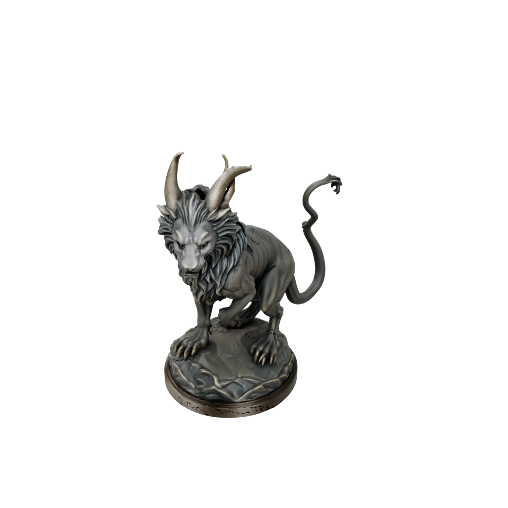 Bronze Scene Chimera Beast