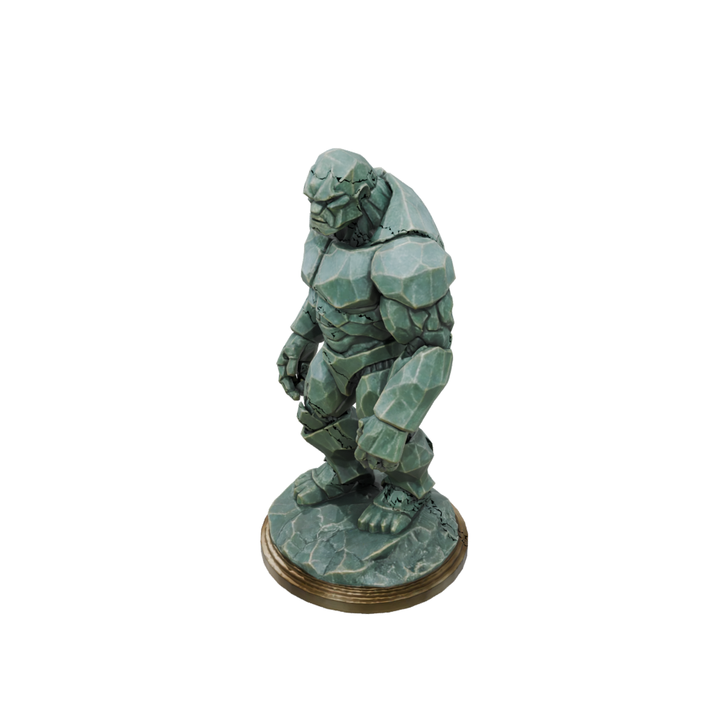 Bronze Scene Crystal Golem