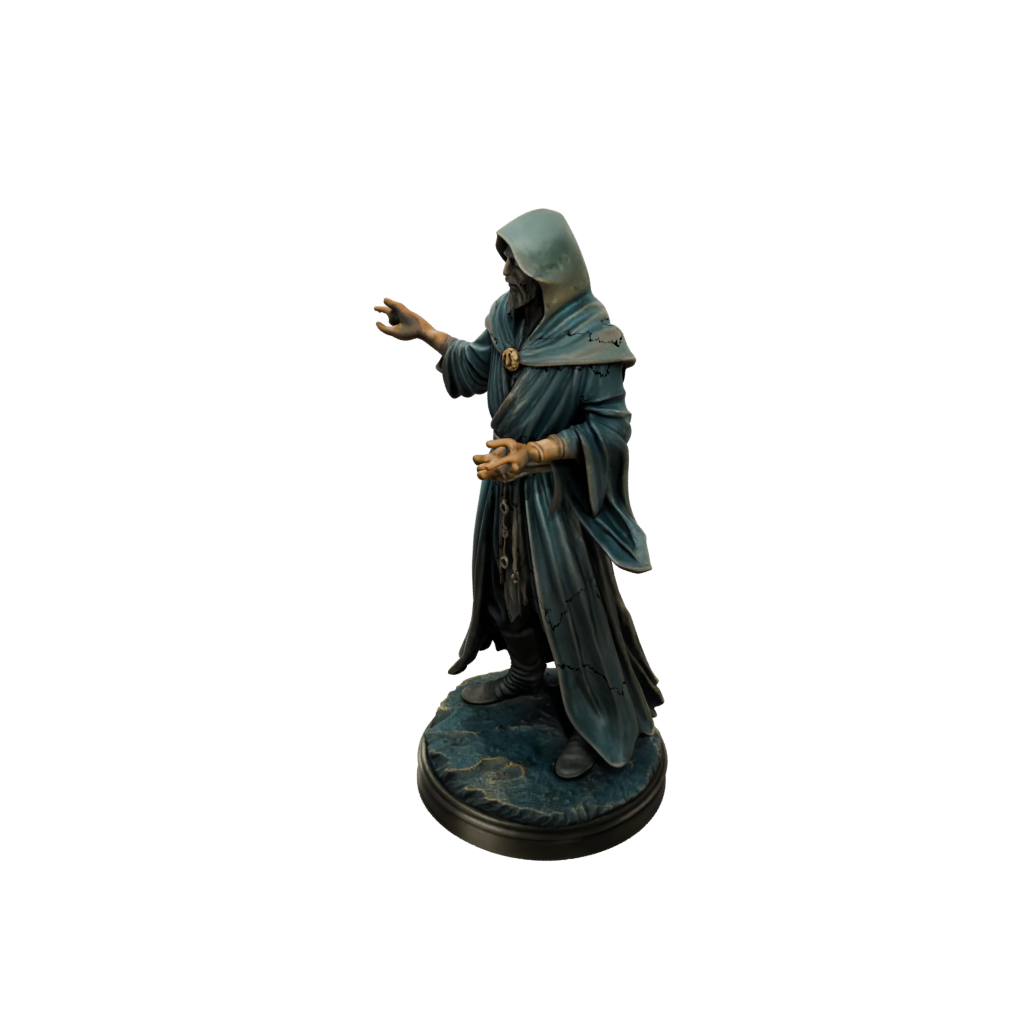 Bronze Scene Dark Sorcerer Figurine