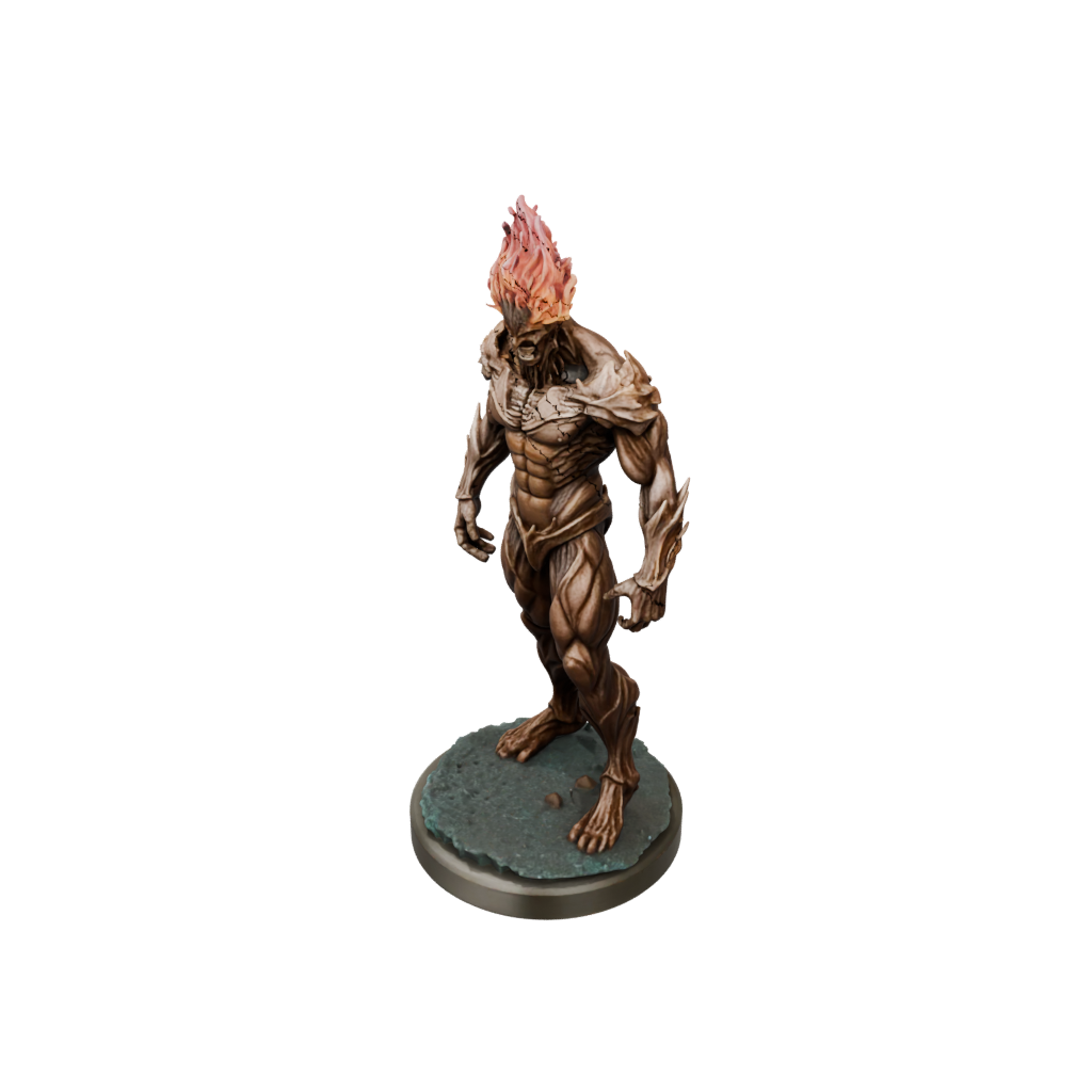 Bronze Scene Fire Elemental Titan