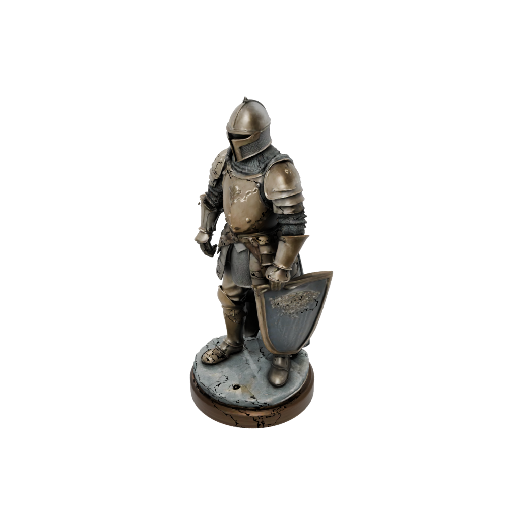 Bronze Scene Medieval Knight Statue