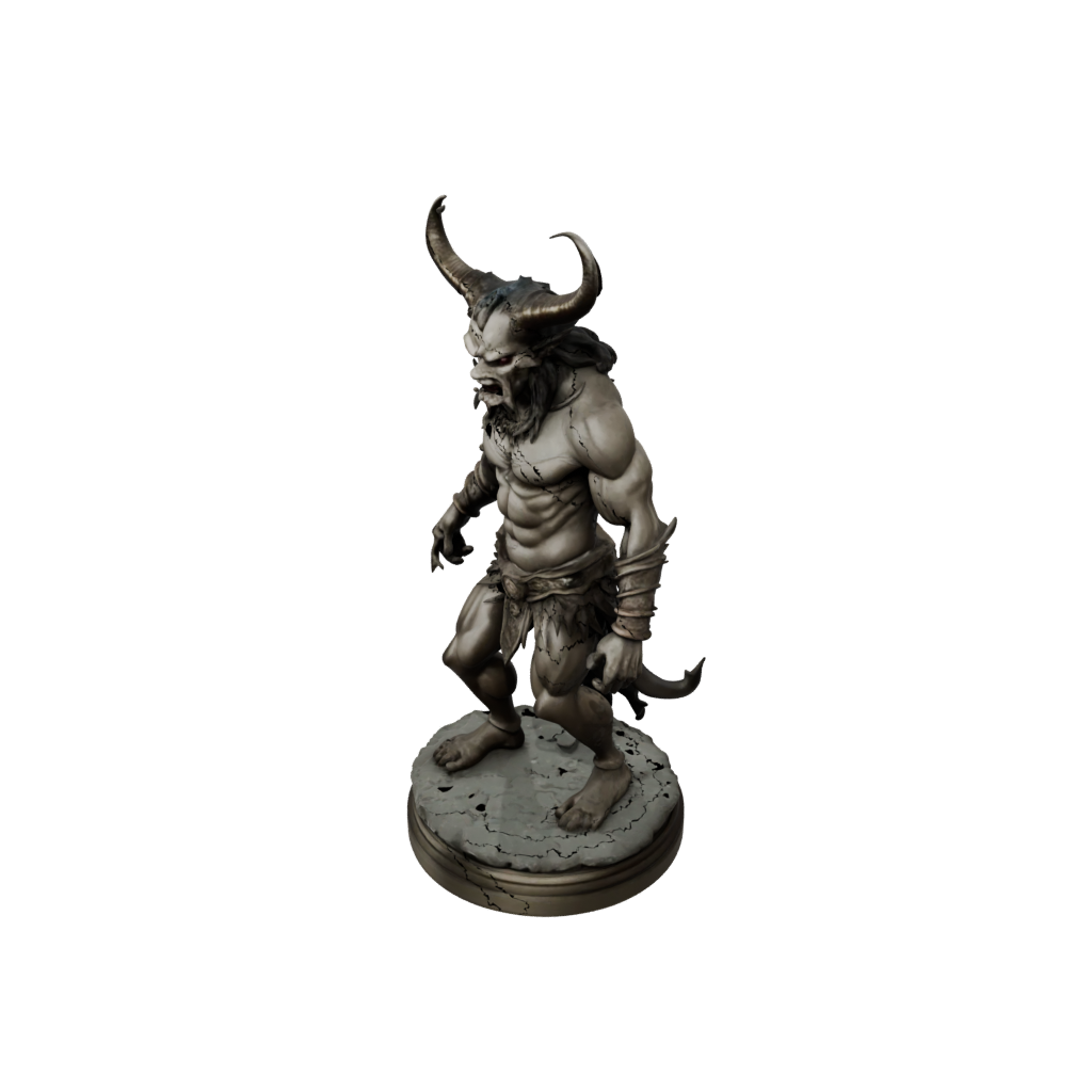 Bronze Scene Oni Demon