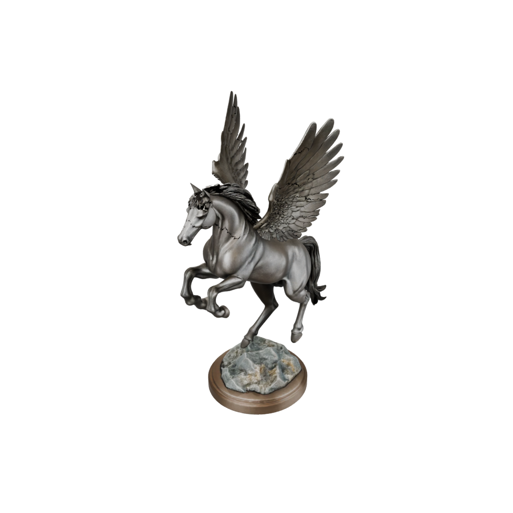 Bronze Scene Pegasus Rearing