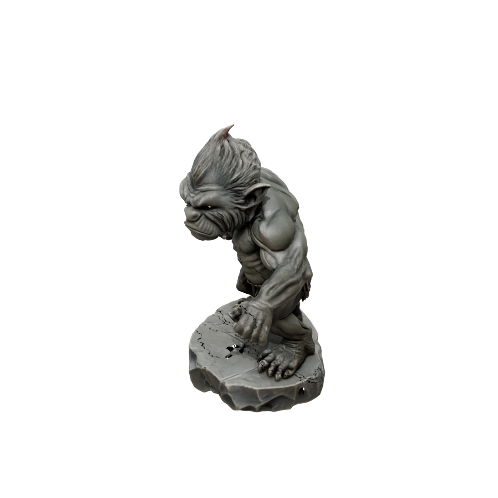 Bronze Scene Rock Troll