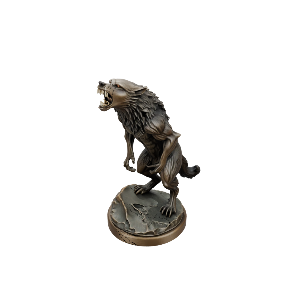 Bronze Scene Werewolf Mid-Howl
