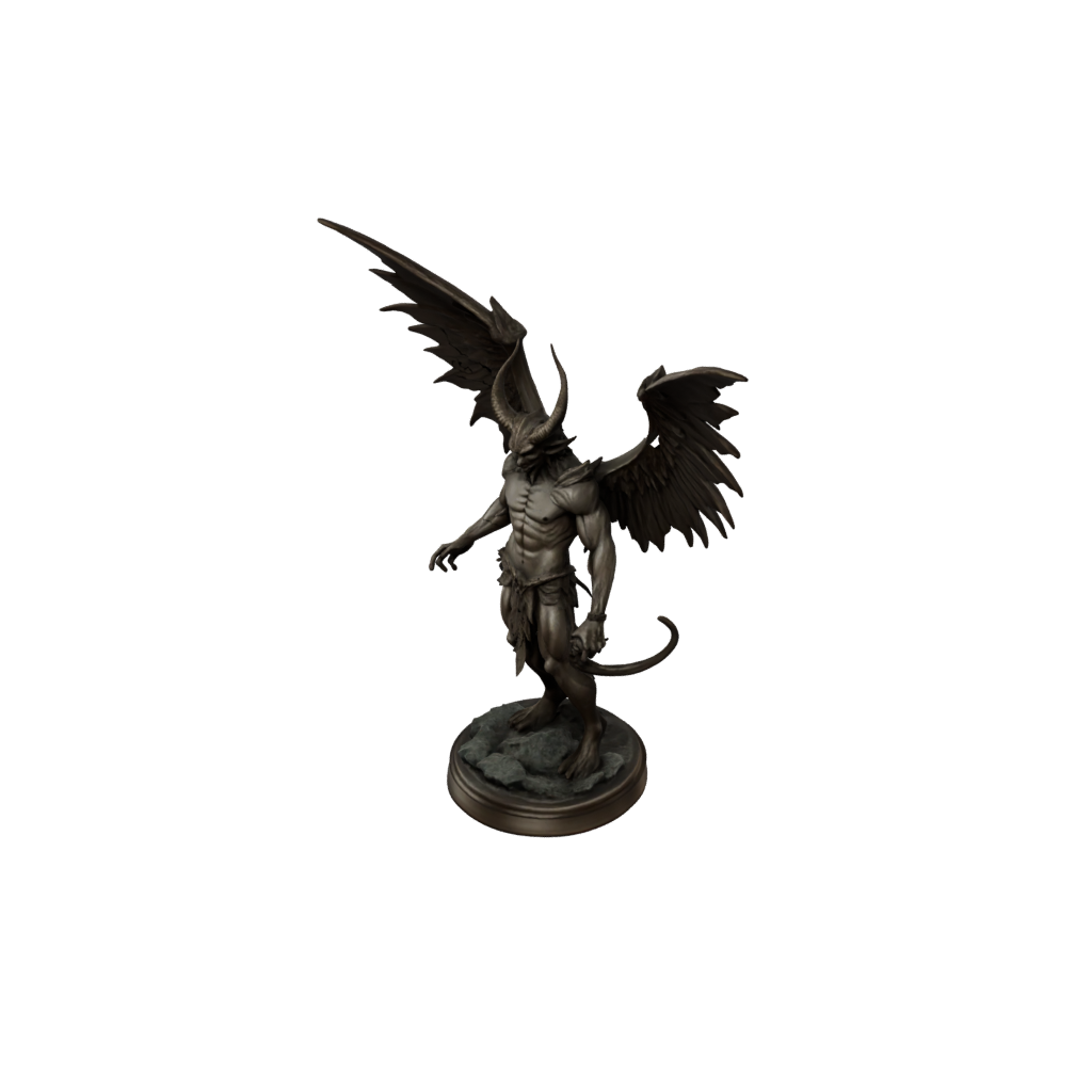 Bronze Scene Winged Demon Lord