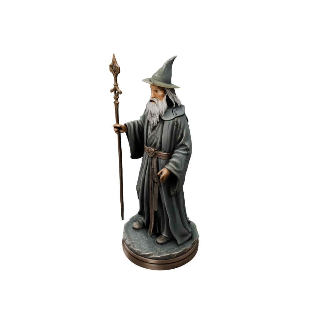 Bronze Scene Wise Wizard Figure