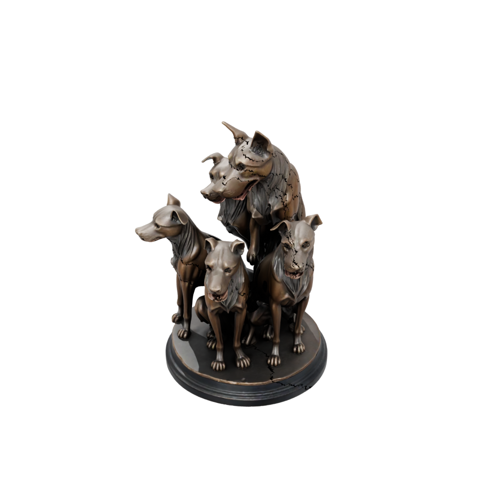 Bronze Cerberus Three-Headed Hound