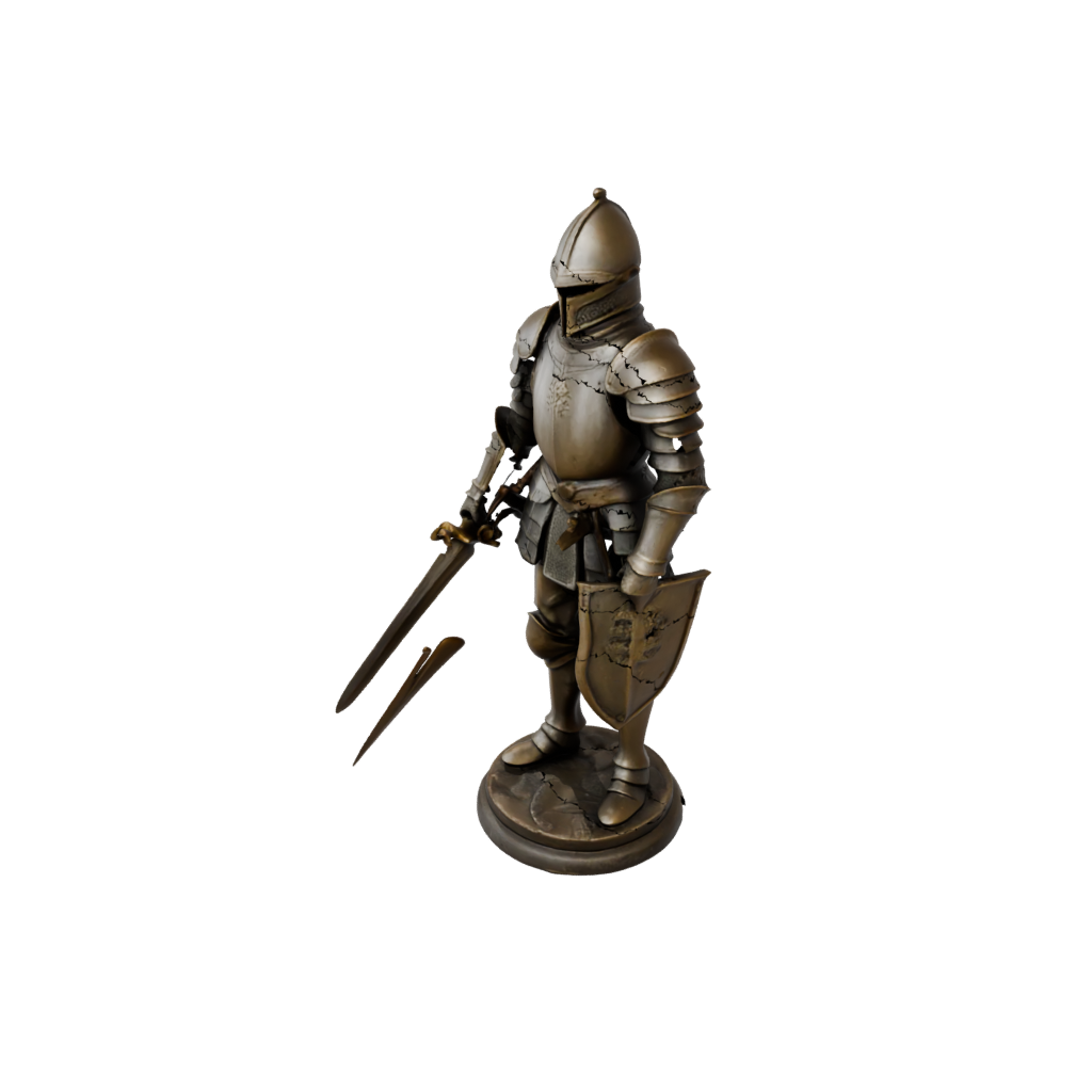 Bronze Medieval Knight Statue