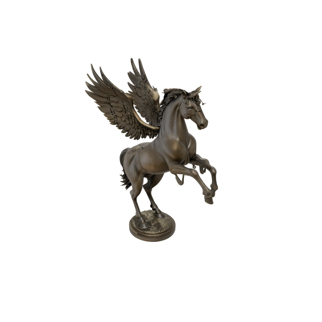 Bronze Pegasus Rearing