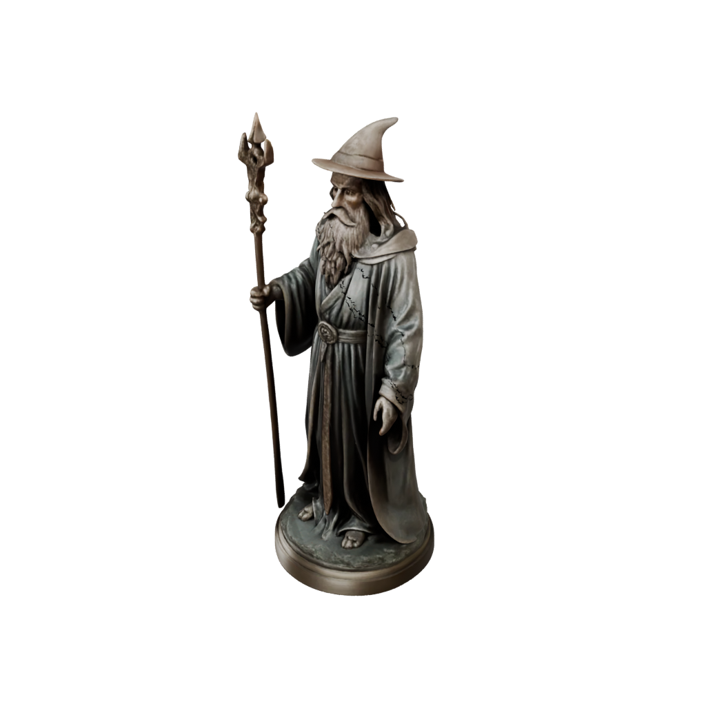 Bronze Wise Wizard Figure