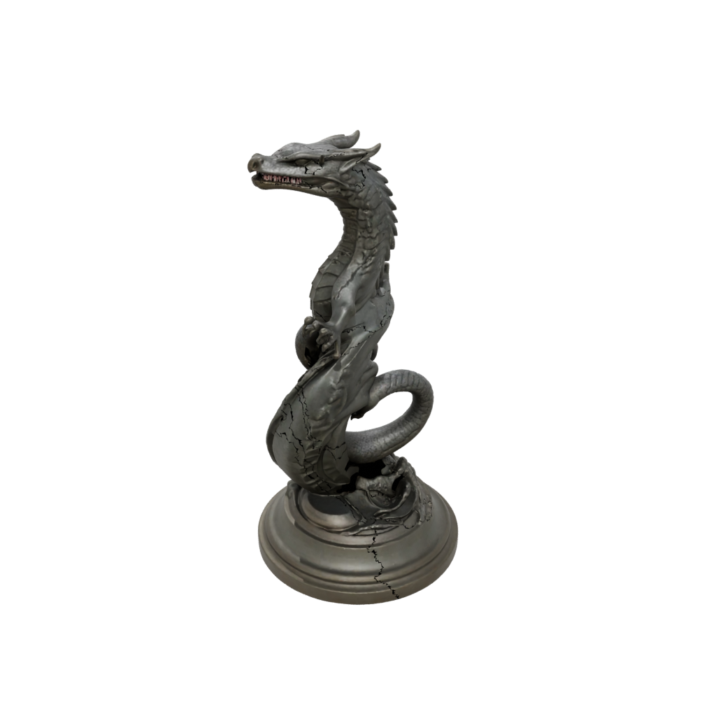 Bronze Relief Basilisk Serpent