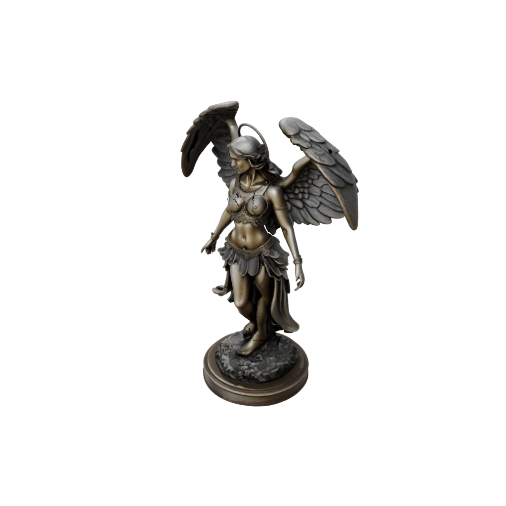 Bronze Relief Celestial Angel Warrior