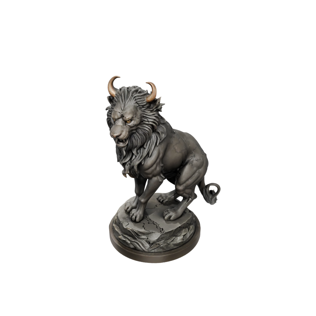 Bronze Relief Chimera Beast