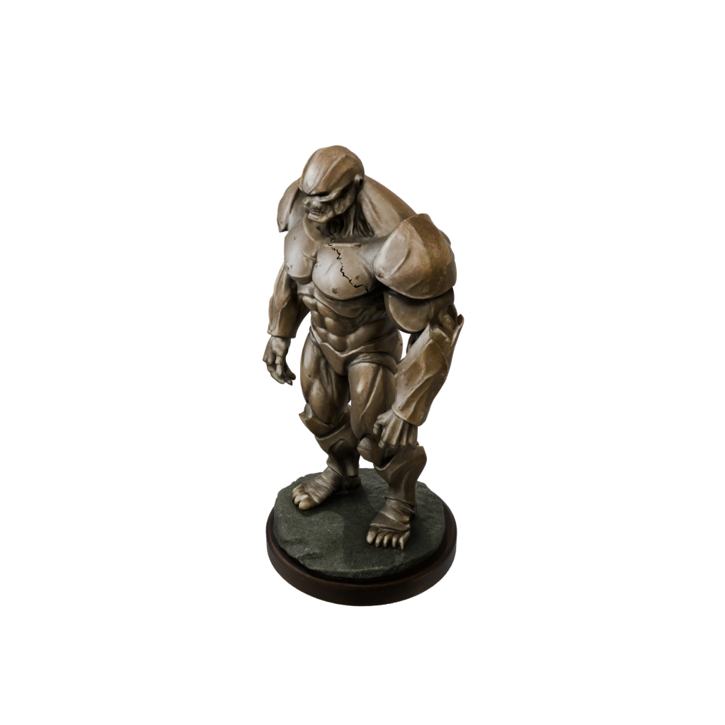 Bronze Relief Earth Golem Colossus