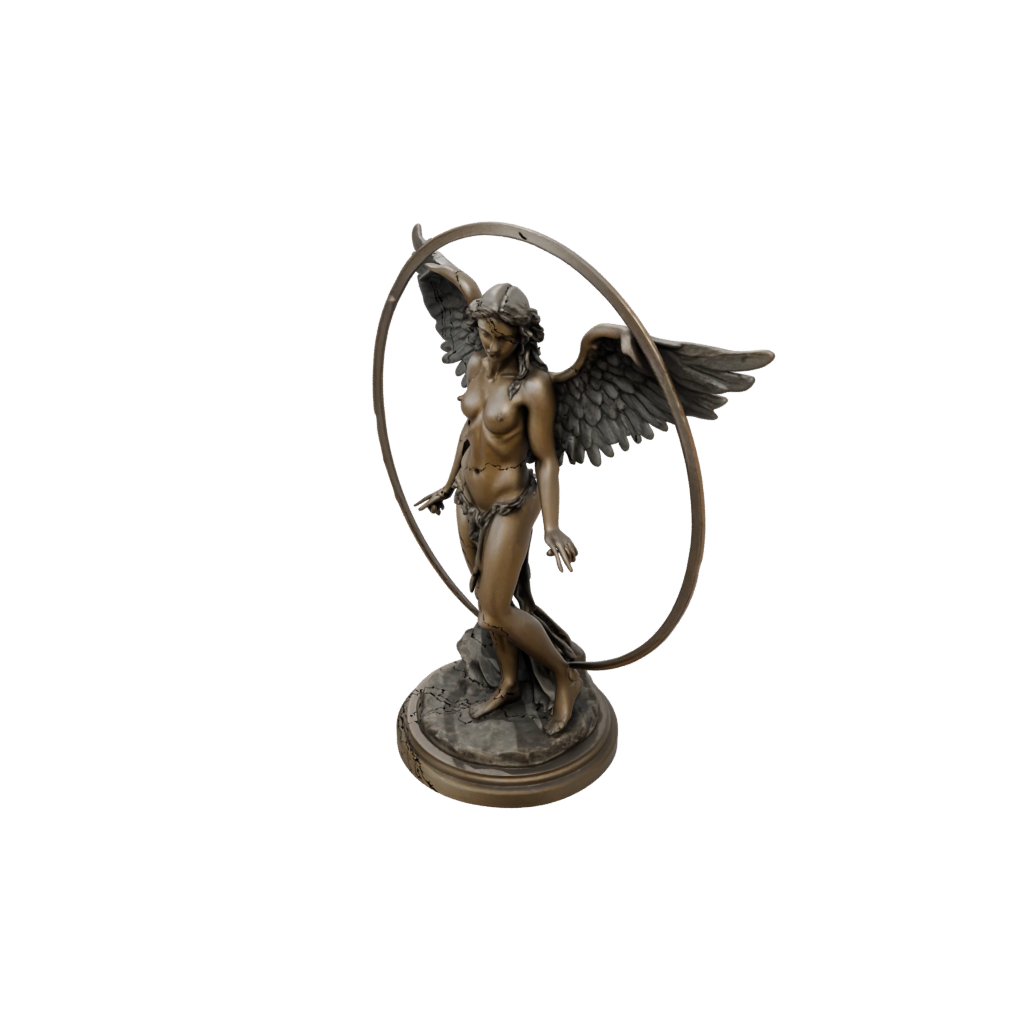 Bronze Relief Fallen Angel