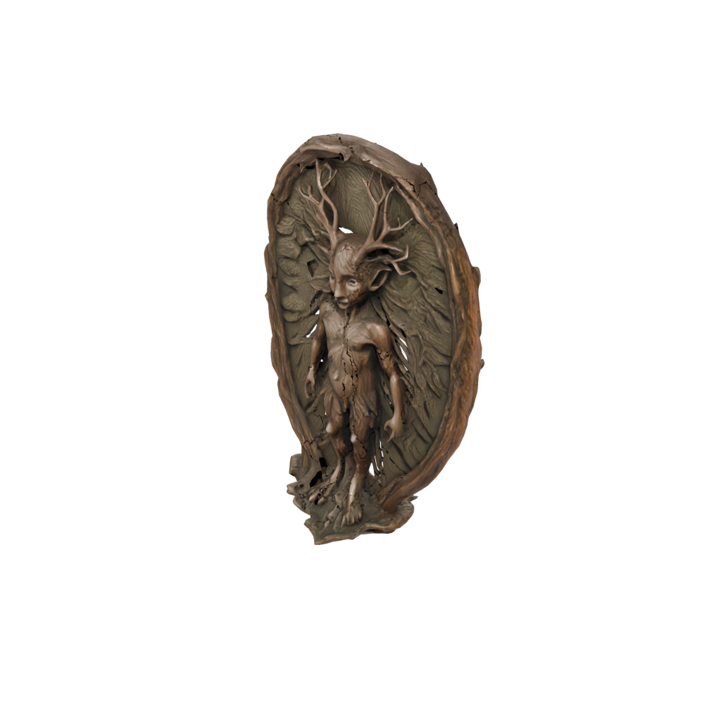 Bronze Relief Forest Spirit Ent